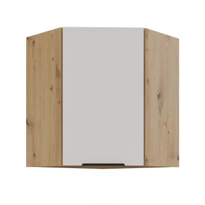 Horní rohová skříňka NICOLLA 1 - 60x60 cm, kašmír / dub artisan