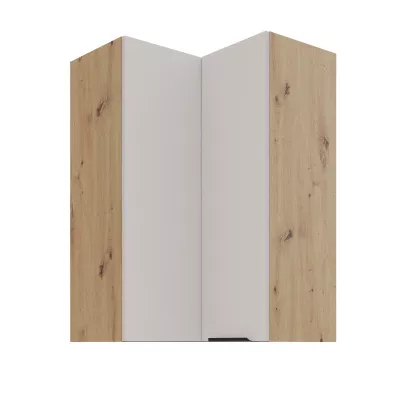 Vysoká rohová skříňka NICOLLA 2 - 60x60 cm, kašmír / dub artisan