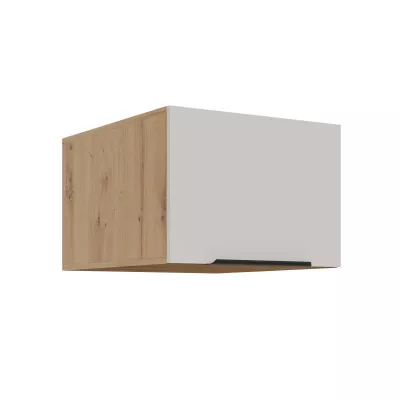 Horní skříňka s výklopnými dvířky NICOLLA - šířka 50 cm, kašmír / dub artisan