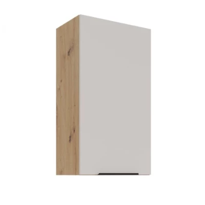 Vysoká horní skříňka NICOLLA - šířka 50 cm, kašmír / dub artisan