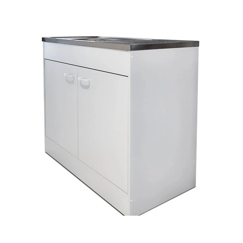 Kuchyňská skříňka pod dřez EDWARD - bílá + dřez ZDARMA