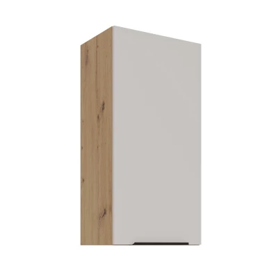 Vysoká horní skříňka NICOLLA - šířka 45 cm, kašmír / dub artisan