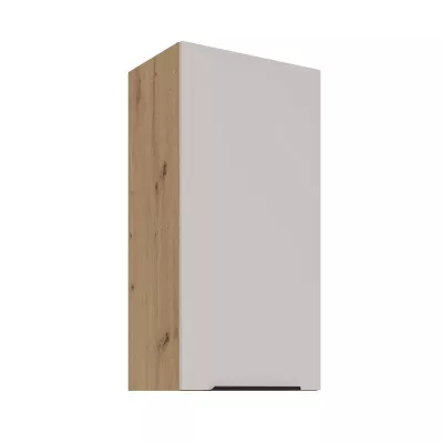 Vysoká horní skříňka NICOLLA - šířka 45 cm, kašmír / dub artisan