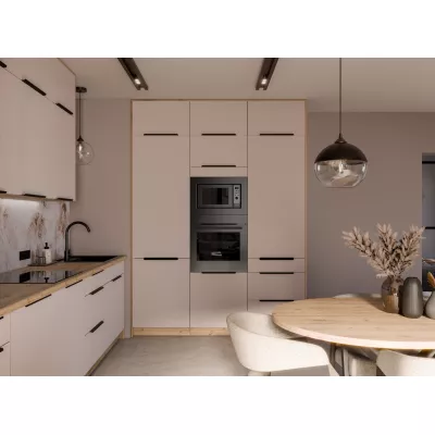 Skříň na vestavné spotřebiče NICOLLA - šířka 60 cm, kašmír / dub artisan