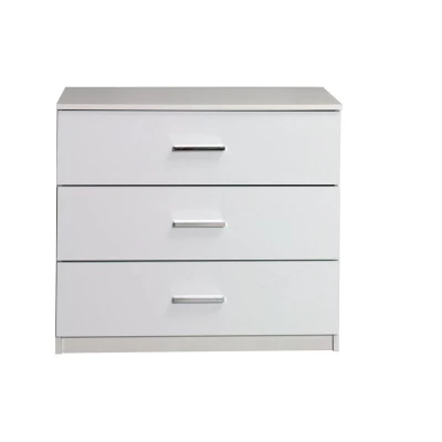 Komoda se zásuvkami CAJICA - alpská bílá / lesklá bílá