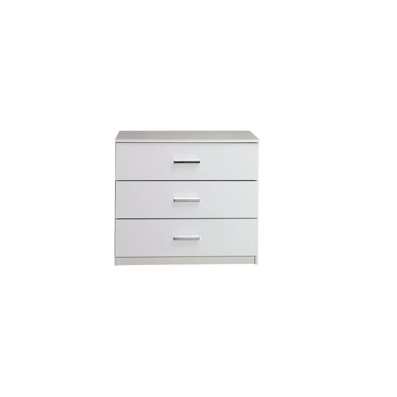 Komoda se zásuvkami CAJICA - alpská bílá / lesklá bílá