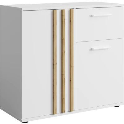 Kombinovaná komoda VANADILO 4 - dub artisan / bílá