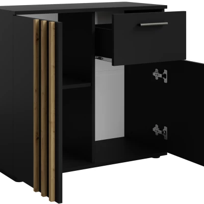 Kombinovaná komoda VANADILO 4 - dub artisan / černá