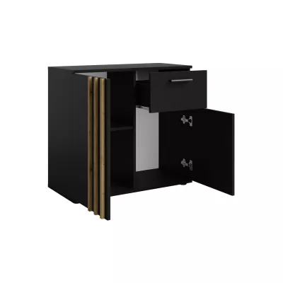 Kombinovaná komoda VANADILO 4 - dub artisan / černá