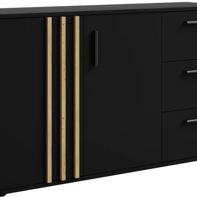 Kombinovaná komoda VANADILO 3 - dub artisan / černá