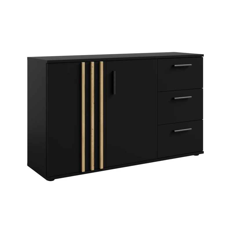 Kombinovaná komoda VANADILO 3 - dub artisan / černá