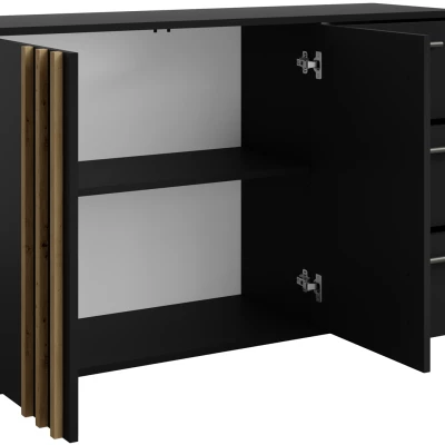 Kombinovaná komoda VANADILO 3 - dub artisan / černá