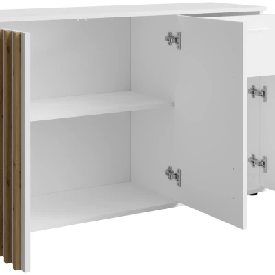 Kombinovaná komoda VANADILO 2 - dub artisan / bílá