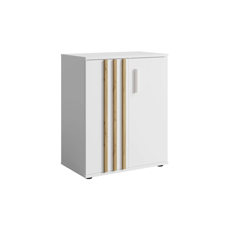 Komoda s dvířky VANADILO 1 - dub artisan / bílá