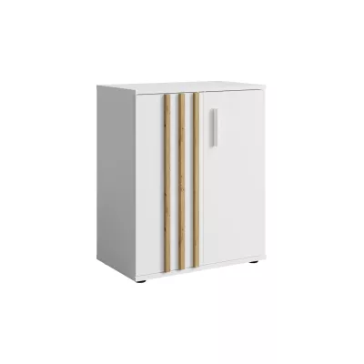 Komoda s dvířky VANADILO 1 - dub artisan / bílá