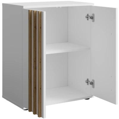 Komoda s dvířky VANADILO 1 - dub artisan / bílá