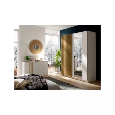 Kombinovaná komoda VANADILO 3 - dub artisan / bílá