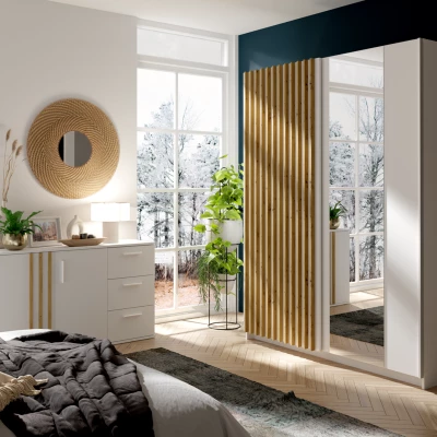 Kombinovaná komoda VANADILO 2 - dub artisan / bílá