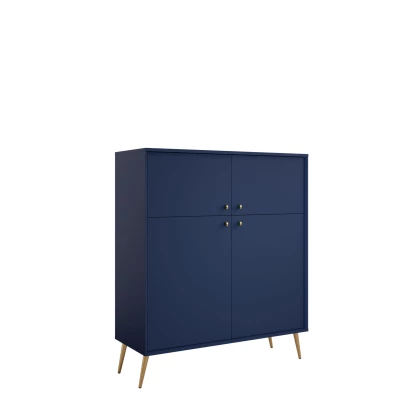 Komoda s dvířky PITALITO - tmavá modrá