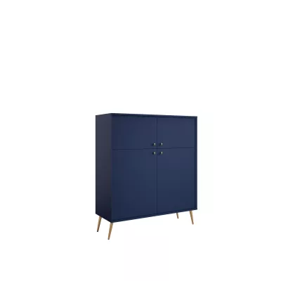 Komoda s dvířky PITALITO - tmavá modrá