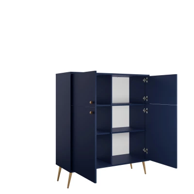 Komoda s dvířky PITALITO - tmavá modrá