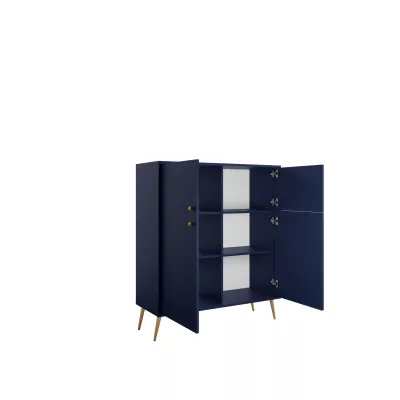 Komoda s dvířky PITALITO - tmavá modrá