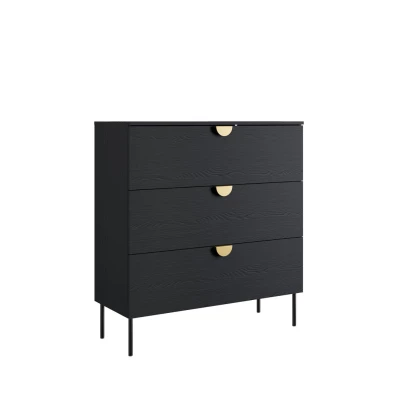 Zásuvková komoda MOSQURA - černá grafitová