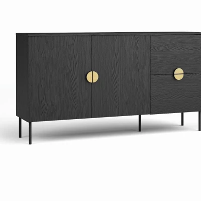Kombinovaná komoda MOSQURA - černá grafitová