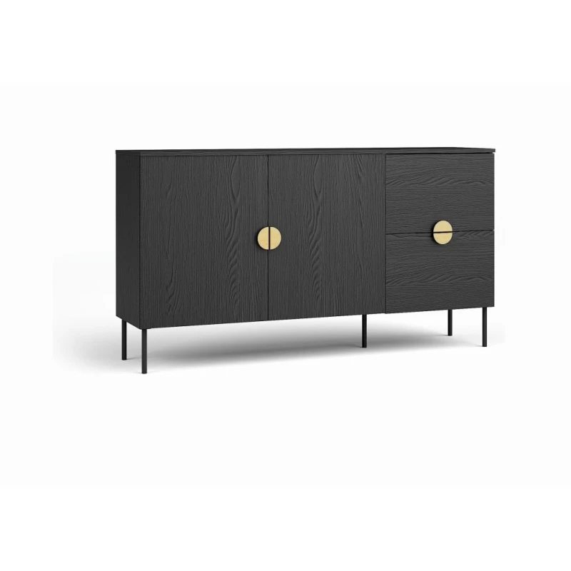 Kombinovaná komoda MOSQURA - černá grafitová