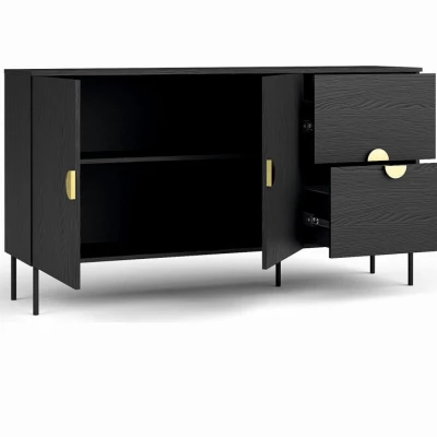 Kombinovaná komoda MOSQURA - černá grafitová