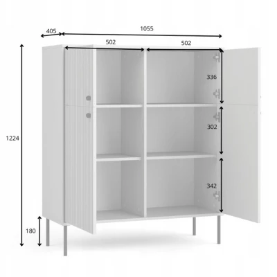 Komoda s dvířky MALAMBO 2 - šedá