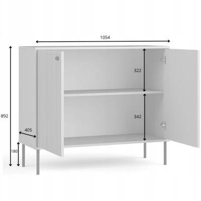 Komoda s dvířky MALAMBO 1 - šedá