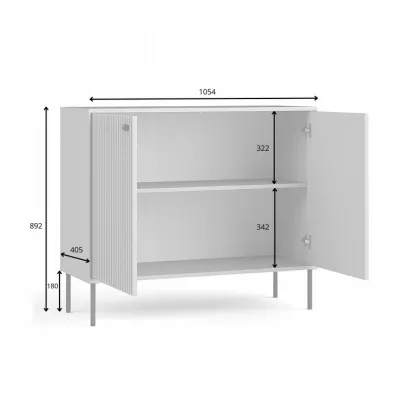 Komoda s dvířky MALAMBO 1 - šedá