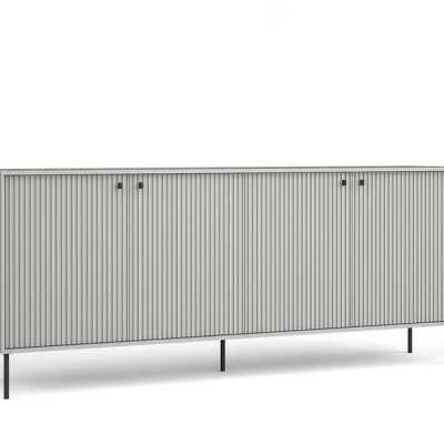 Široká komoda s dvířky MALAMBO - šedá