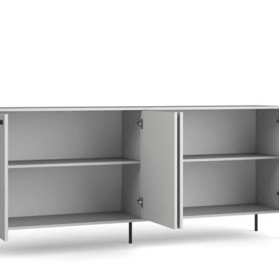 Široká komoda s dvířky MALAMBO - šedá