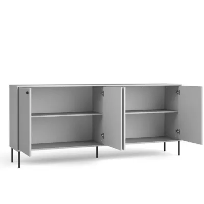 Široká komoda s dvířky MALAMBO - šedá