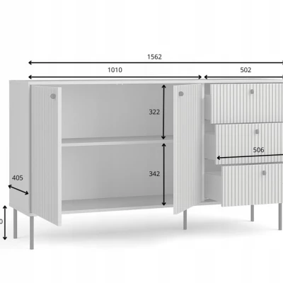 Kombinovaná komoda MALAMBO - šedá