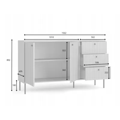 Kombinovaná komoda MALAMBO - šedá