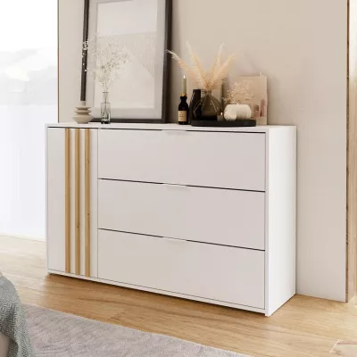 Kombinovaná komoda TURBO - dub artisan / bílá