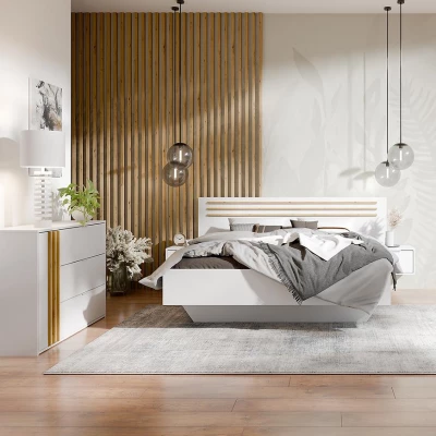 Kombinovaná komoda TURBO - dub artisan / bílá