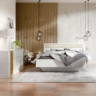 Kombinovaná komoda TURBO - dub artisan / bílá