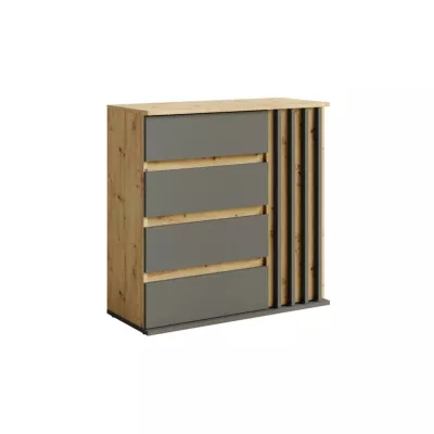 Kombinovaná komoda JAMUNDI - dub artisan / grafitová