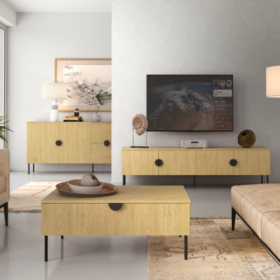 Konferenční stolek MOSQURA - baltský dub