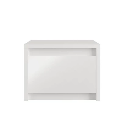 Set 2x noční stolek GUAMO - alpský bílý / lesklý bílý