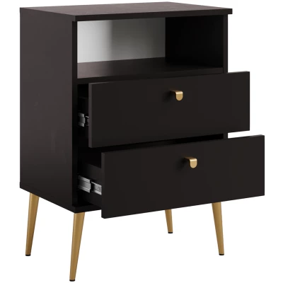 Noční stolek RETIRO 1 - černý