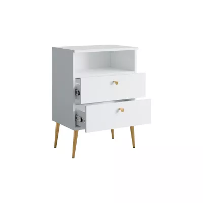 Noční stolek RETIRO 1 - alpský bílý