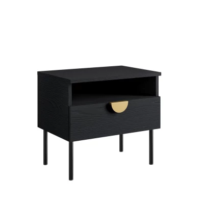 Set 2x noční stolek MOSQURA - černý grafitový