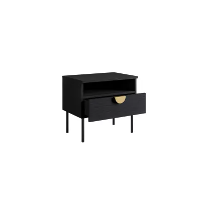 Set 2x noční stolek MOSQURA - černý grafitový