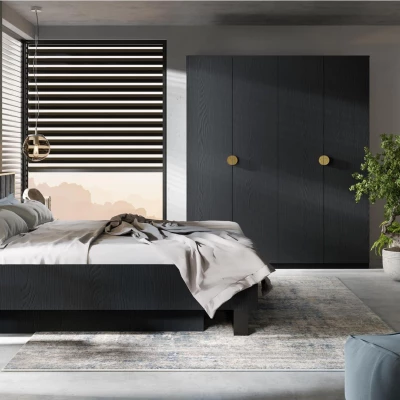 Set 2x noční stolek MOSQURA - černý grafitový