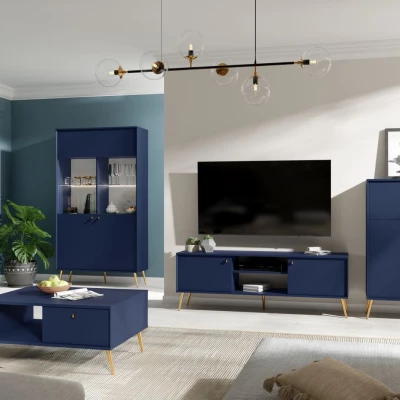 TV stolek PITALITO - tmavý modrý